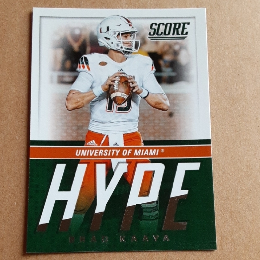 University of Miami Hype NCAA Football Card